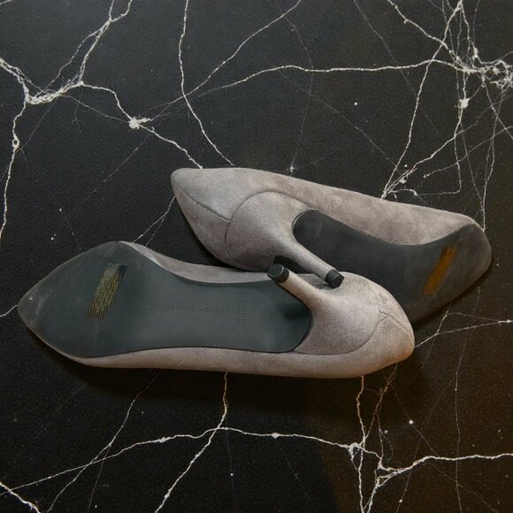 French Connection Kate Women's 10 Gray Slip-On Pointed Toe Party Pump Heels - Picture 3 of 7